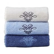 Gentle Meow Set of 3 Bath Towel Set Spa/Hotel/Sports Towels Washcloth Beige,Blue,Dark Blue