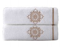 Gentle Meow Set of 2 [Maria] Embroidery Cotton Bath Towels Spa/Hotel/Sports Towel Washcloth