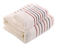 Gentle Meow Cotton Bath Towels Washcloth Spa/Hotel/Sports 1 Bath and 1 Hand/Face Towel,White