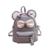 Cute Toddler Backpack Kindergarten Bag Travel Kids Backpacks Purse Bowknot Gray
