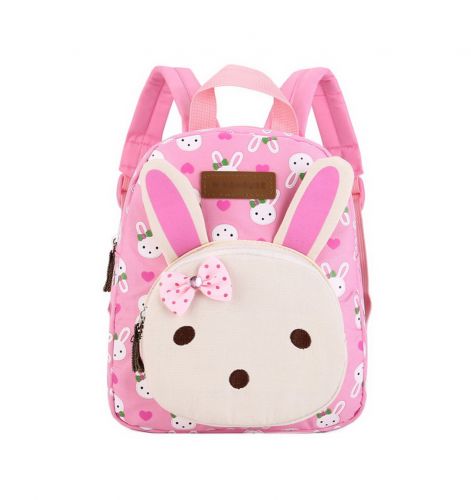 Cute Rabbit Kids School Bag Toddler Backpack Camping Canvas Backpacks Purse Pink