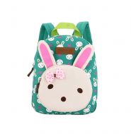 Cute Rabbit Kids School Bag Toddler Backpack Canvas Travel Backpacks Purse Green