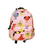 Cute Pink Puppy School Bag Children's Backpack Travel Canvas Backpacks Purse Dog