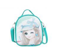 Children School Bag Cute Travel Shoulder Bag Kids Backpack Purses Green Princess