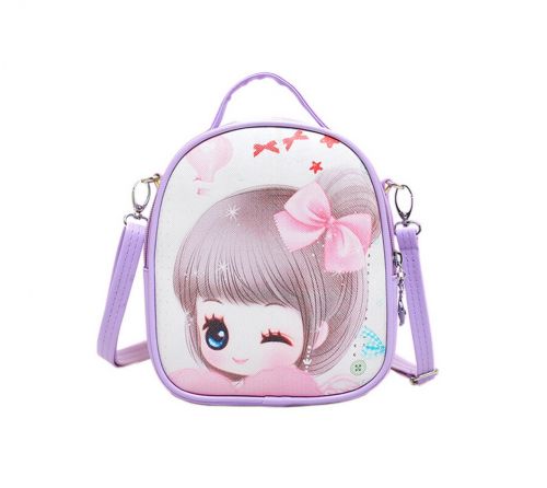 Children School Bag Cute Travel Shoulder Bag Kid Backpack Purses Purple Princess