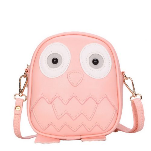 Cute Owl Children Travel Shoulder Bag Kids Backpack Purses School Bag Fleshcolor