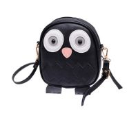 Cute Owl Children Travel Shoulder Bag Kids Backpack Purses School Bag Black